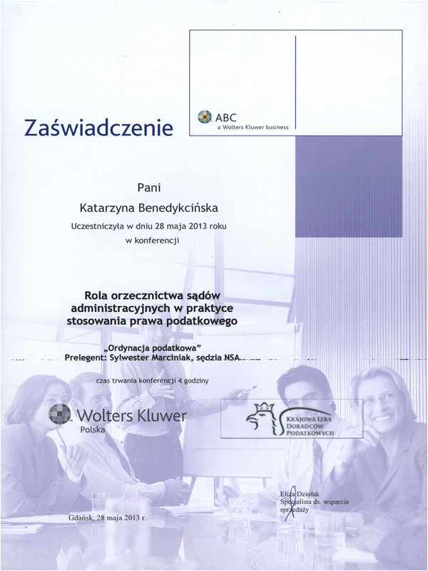 Rola orzecznictwa sądów administracyjnych w praktyce stosowania prawa podatkowego 2013