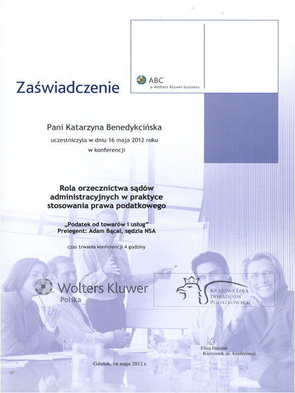 Rola orzecznictwa sądów administracyjnych w praktyce stosowania prawa podatkowego 2012